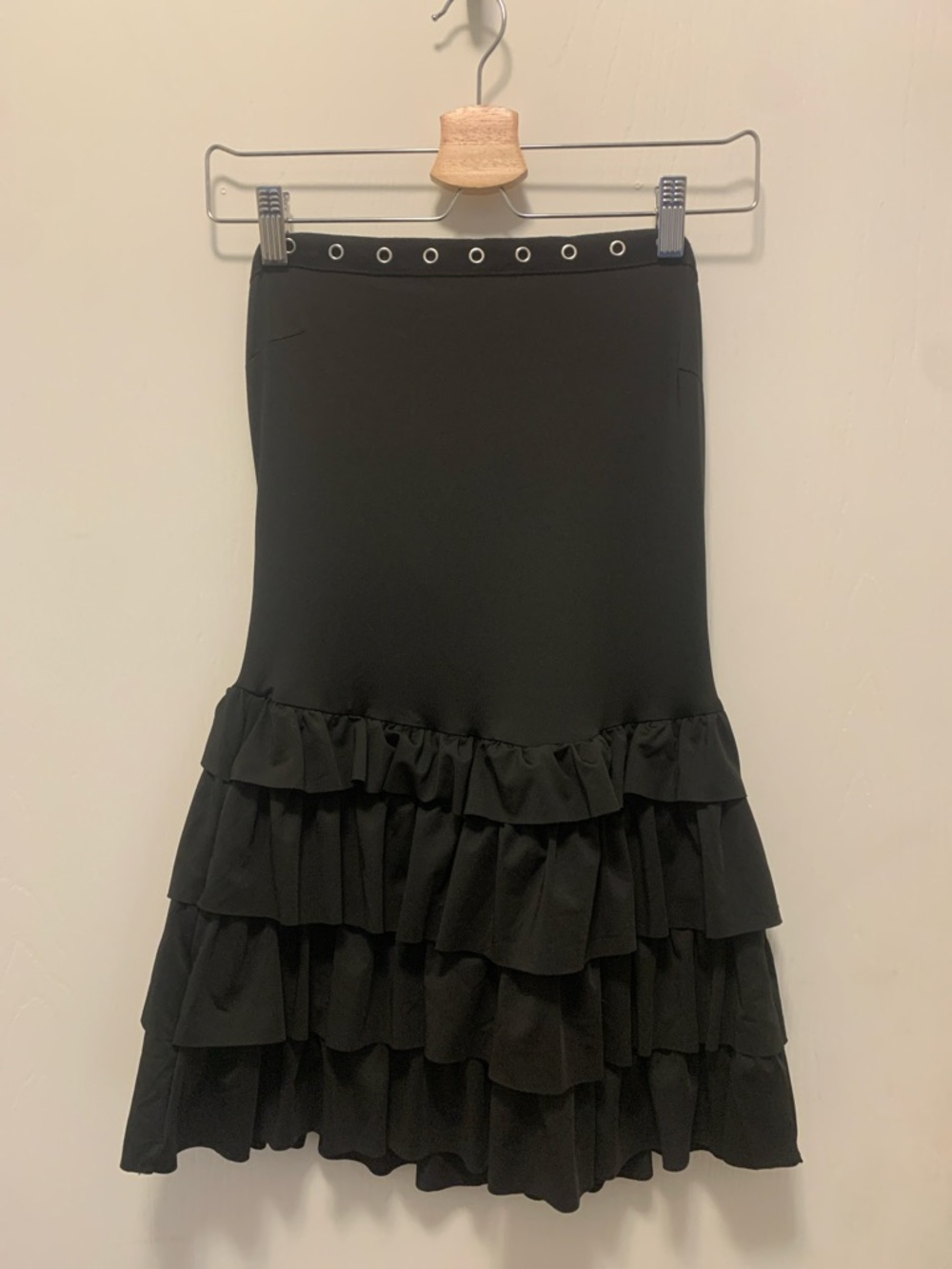 Black Tiered Ruffle Mini Dress - Women's Classic Style